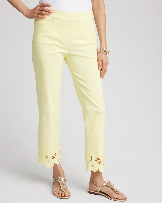 Brigitte Cutout Pull-On Cropped Pants - image 1